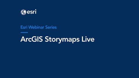 Thumbnail for ArcGIS StoryMaps Live -December 2024 Webinar - Briefings for Utilities