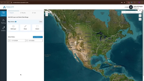 Thumbnail for How to Task a Satellite to Purchase Custom Imagery in Content Store for ArcGIS - with voiceover