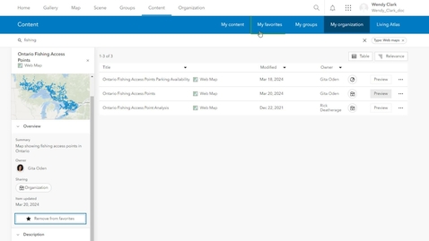 Thumbnail for ArcGIS Online: Content Basics